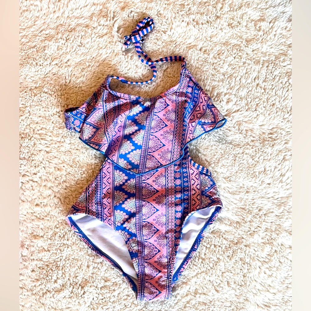 Tommy Bahama Girls One Piece Swimsuit Sz 5